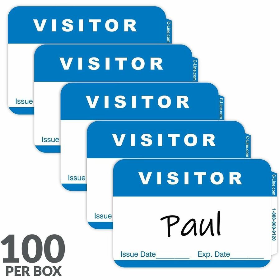 C-Line Adhesive Visitor Name Badges - 92245