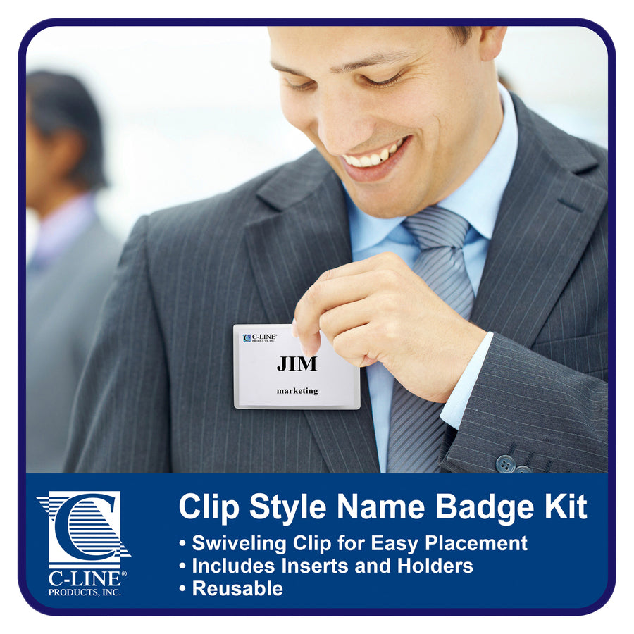 C-Line Laser/Inkjet Clip Style Badge Holder Kits - 95523