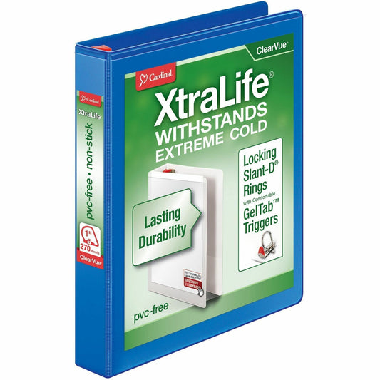 Cardinal&reg; Xtralife ClearVue Locking Slant-D Binder