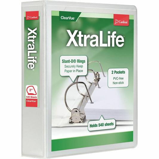Cardinal&reg; Xtralife ClearVue Locking Slant-D Binder
