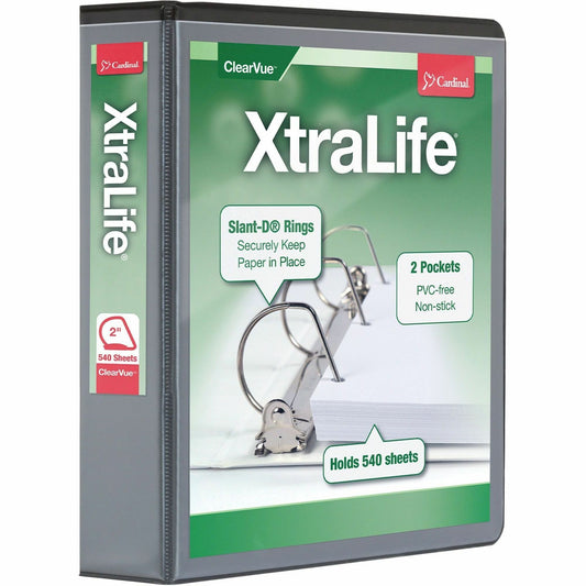 Cardinal&reg; Xtralife ClearVue Locking Slant-D Binder