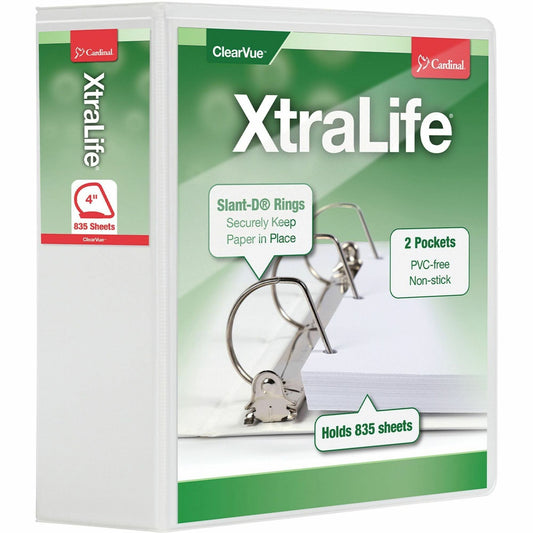 Cardinal&reg; Xtralife ClearVue Locking Slant-D Binder