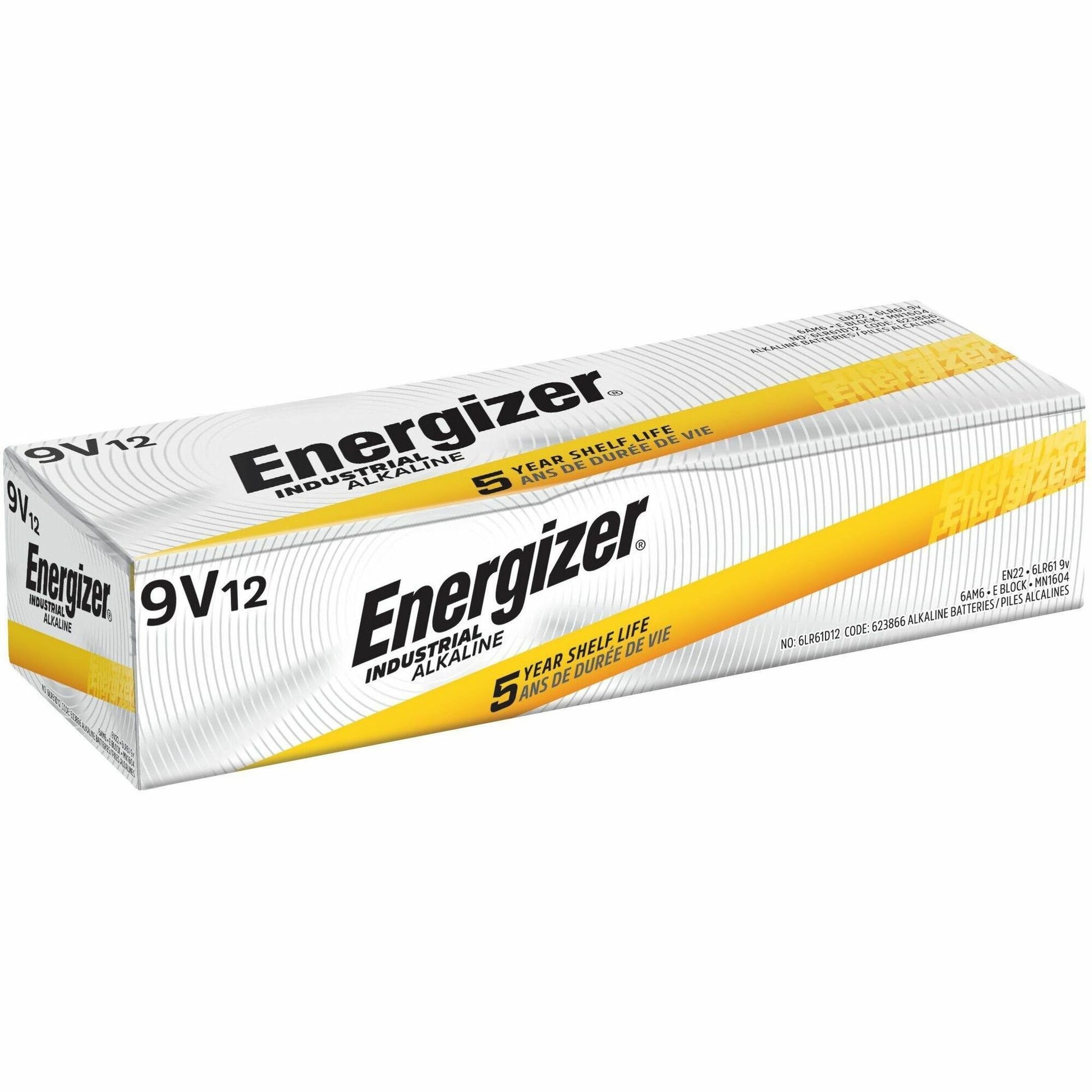 Energizer 9-Volt Industrial Alkaline Batteries