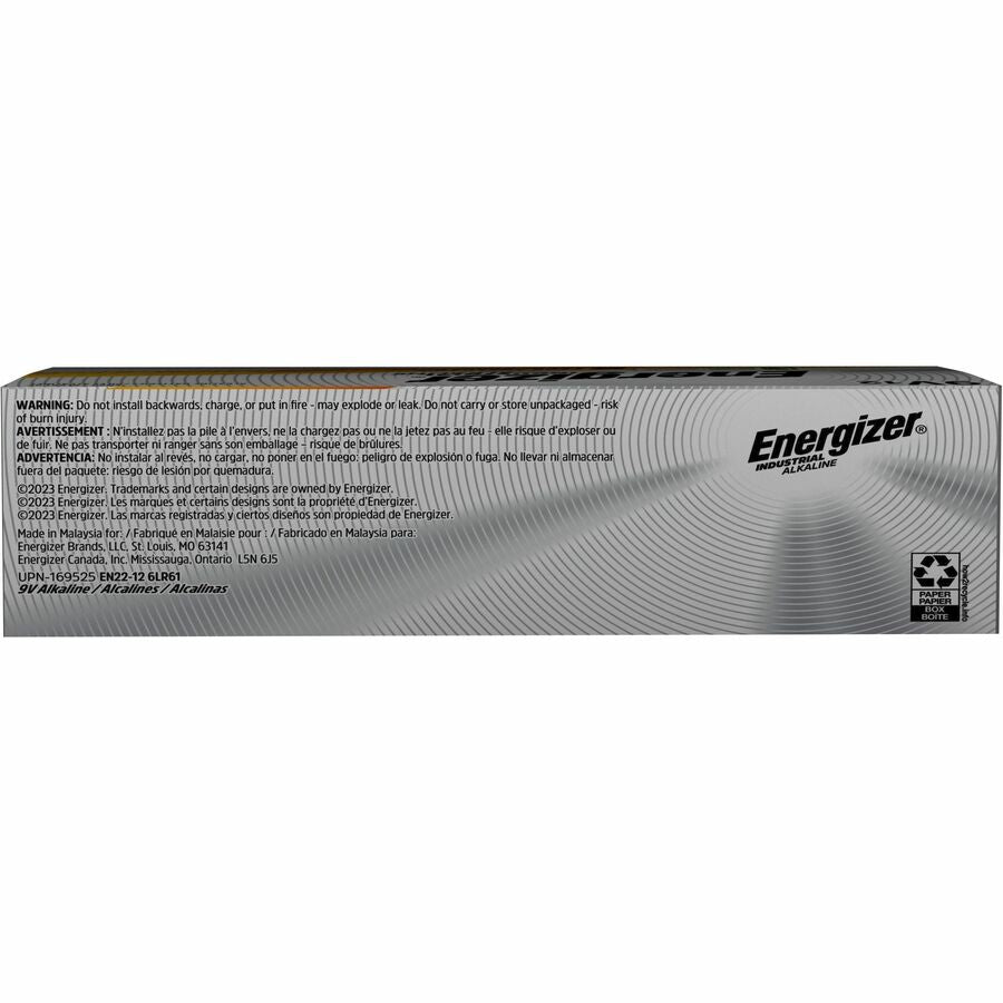 Energizer 9-Volt Industrial Alkaline Batteries - EN22