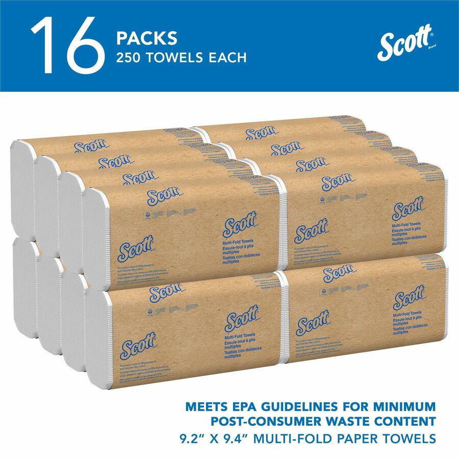 Scott&reg; Multifold Paper Towels with Absorbency Pockets - 01804