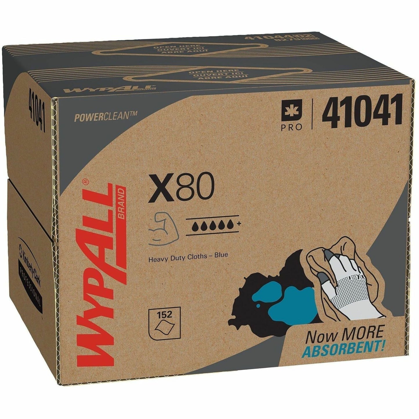 Wypall PowerClean X80 Heavy Duty Cloths - Brag Box