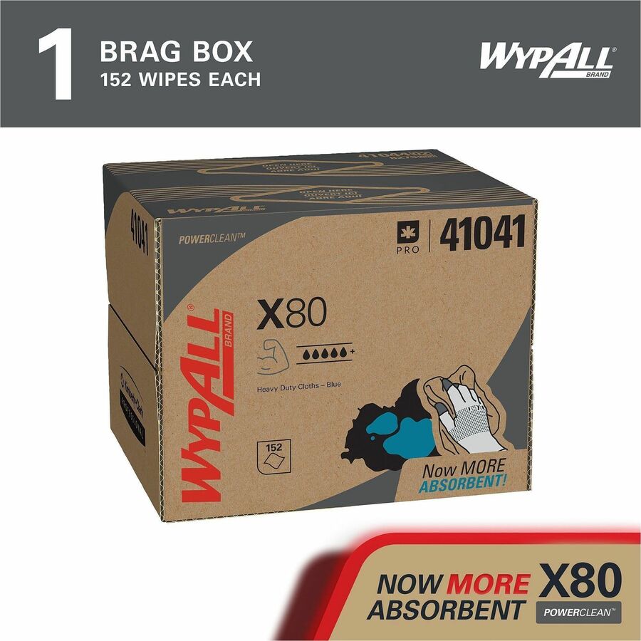 Wypall PowerClean X80 Heavy Duty Cloths - Brag Box - 41041
