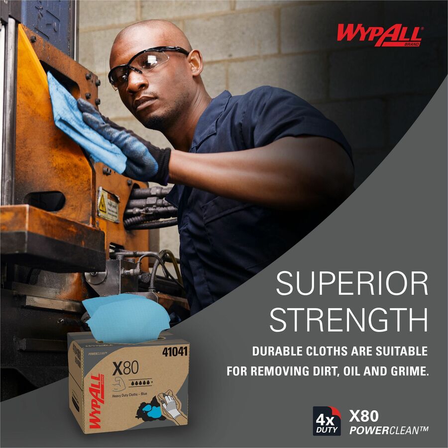 Wypall PowerClean X80 Heavy Duty Cloths - Brag Box - 41041
