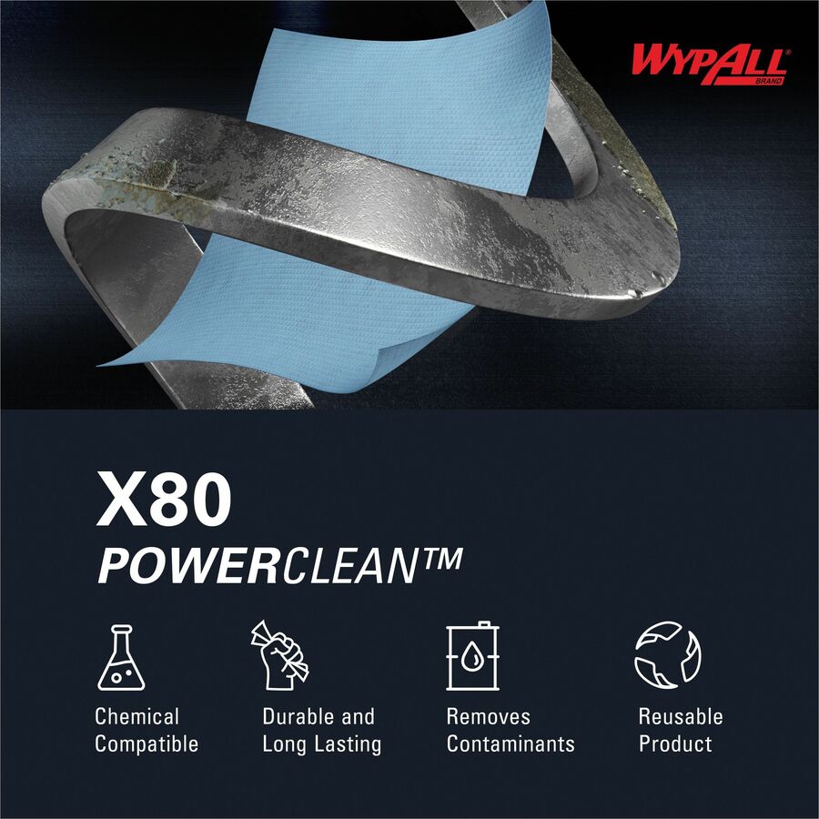 Wypall PowerClean X80 Heavy Duty Cloths - Brag Box - 41041
