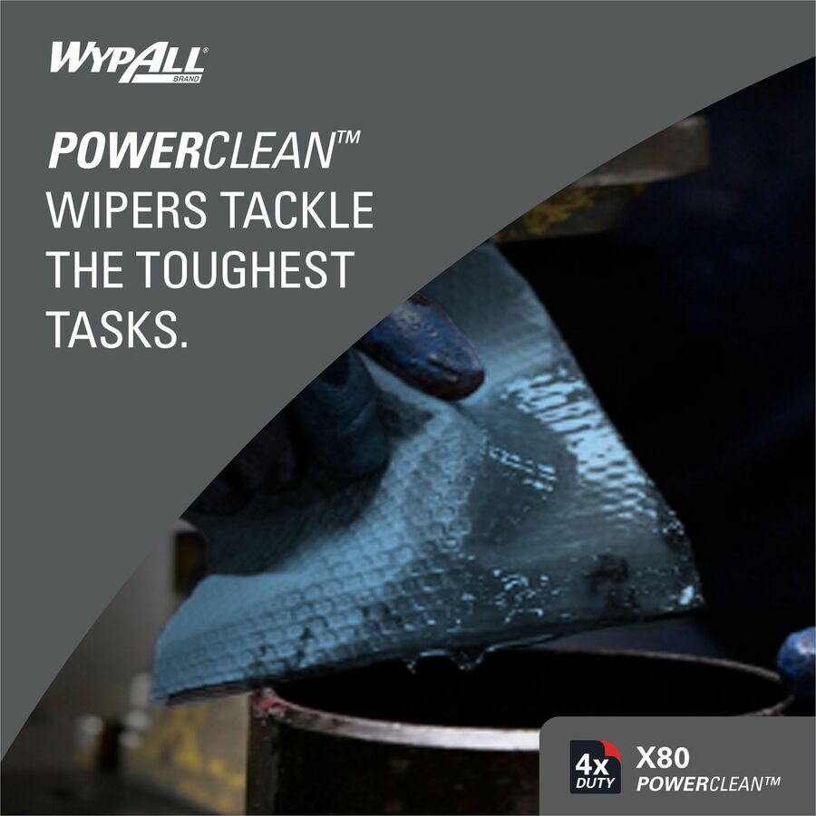 Wypall PowerClean X80 Heavy Duty Cloths - Brag Box - 41041