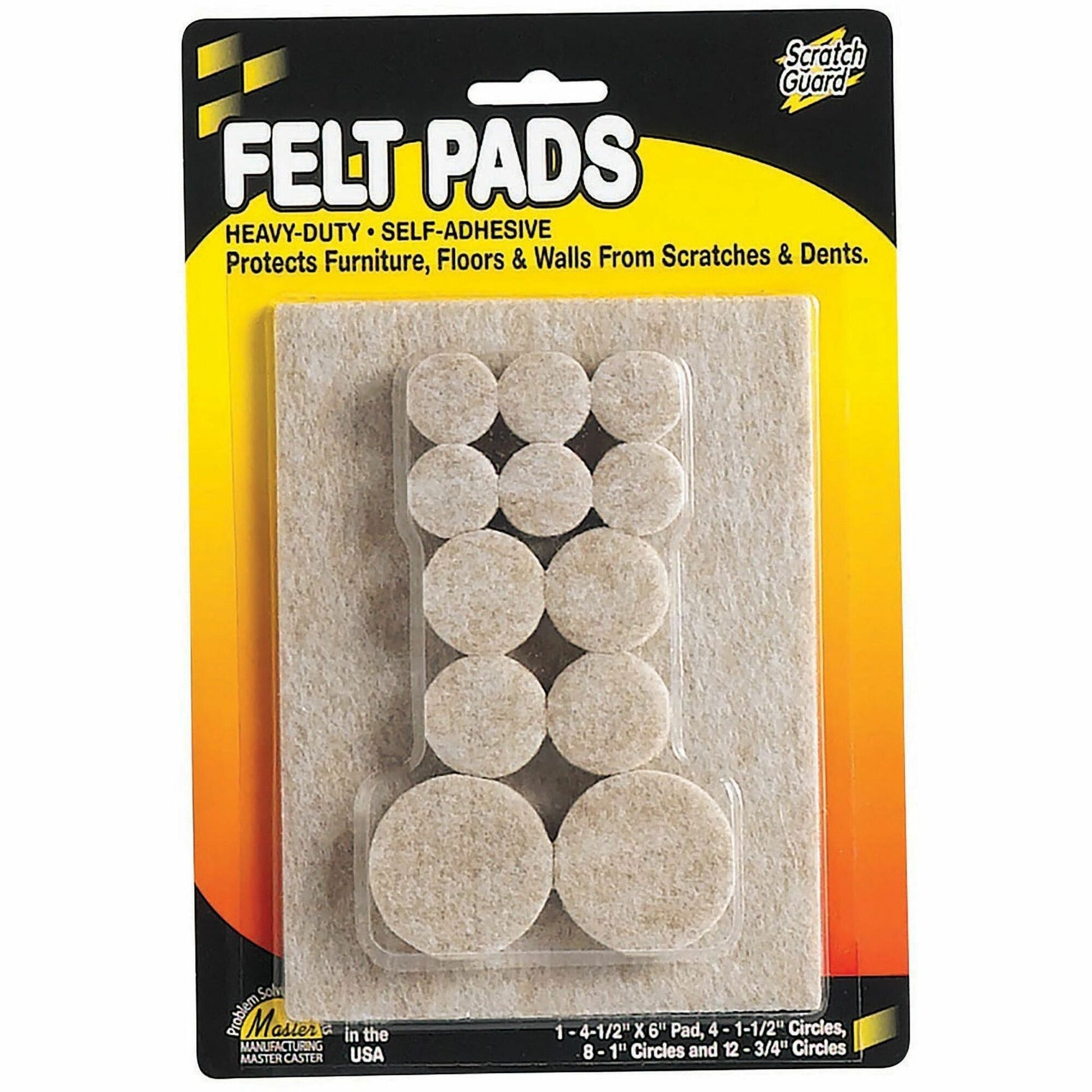 Master Mfg. Co Scratch Guard&reg; Felt Pads, Combo Pack