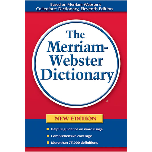 Merriam-Webster Paperback Dictionary Printed Book