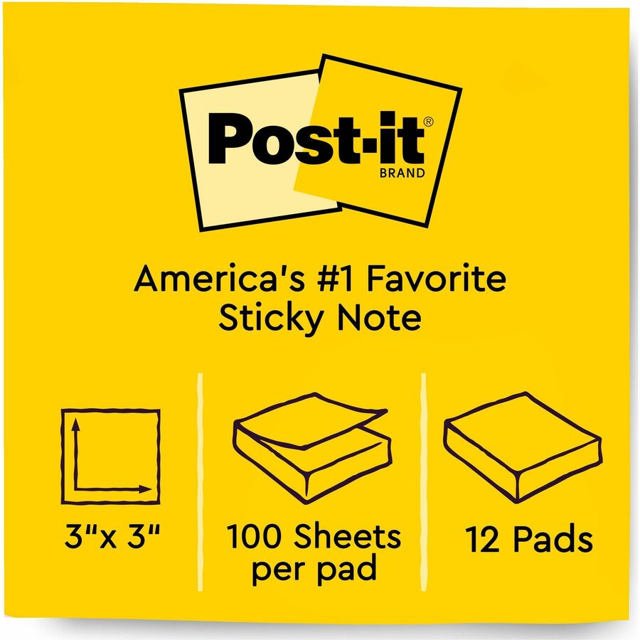 Post-it&reg; Notes Original Notepads - MMM 654