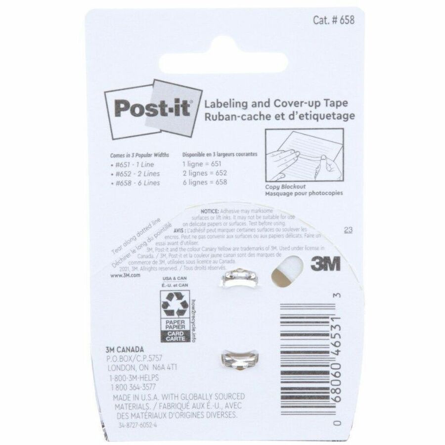 Post-it&reg; Labeling & Cover-up Tape - 658