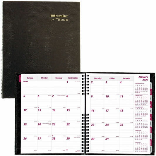 Brownline CoilPro 14-Month Monthly Planner, 8-7/8" x 7-1/8" , English