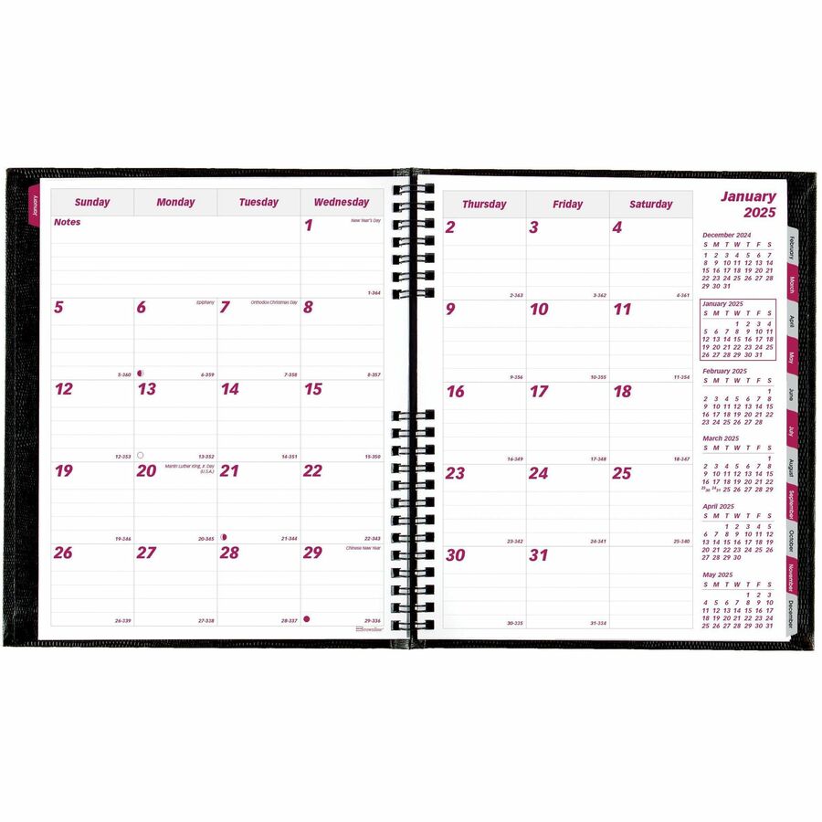 Brownline CoilPro 14-Month Monthly Planner, 8-7/8" x 7-1/8" , English - CB1200C.BLK