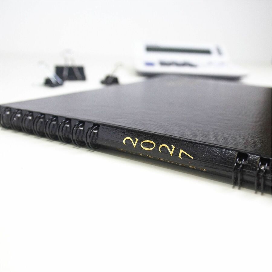 Brownline CoilPro Monthly Planner (14 Months) , 11" x 8-1/2" , English, Black - CB1262C.BLK