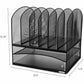 Safco Onyx 2 Horizontal/6 Upright Desk Organizer - 3255BL