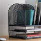 Safco Onyx 2 Horizontal/6 Upright Desk Organizer - 3255BL