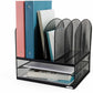 Safco Onyx 2 Horizontal/6 Upright Desk Organizer - 3255BL