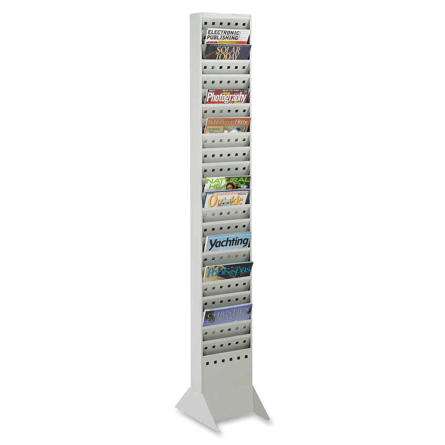 Safco 23-Pocket Steel Magazine Rack - 4322GR