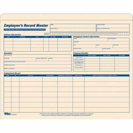 TOPS Letter Record Jacket