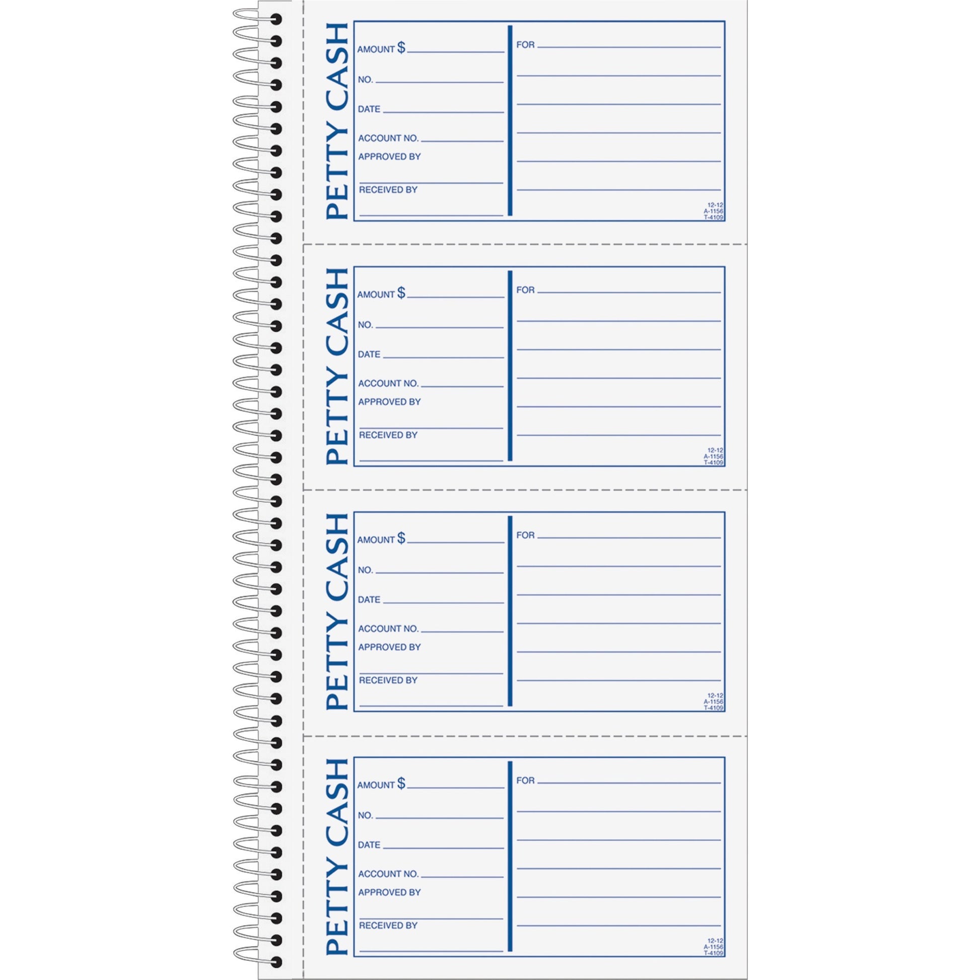 TOPS Duplicate Petty Cash Book