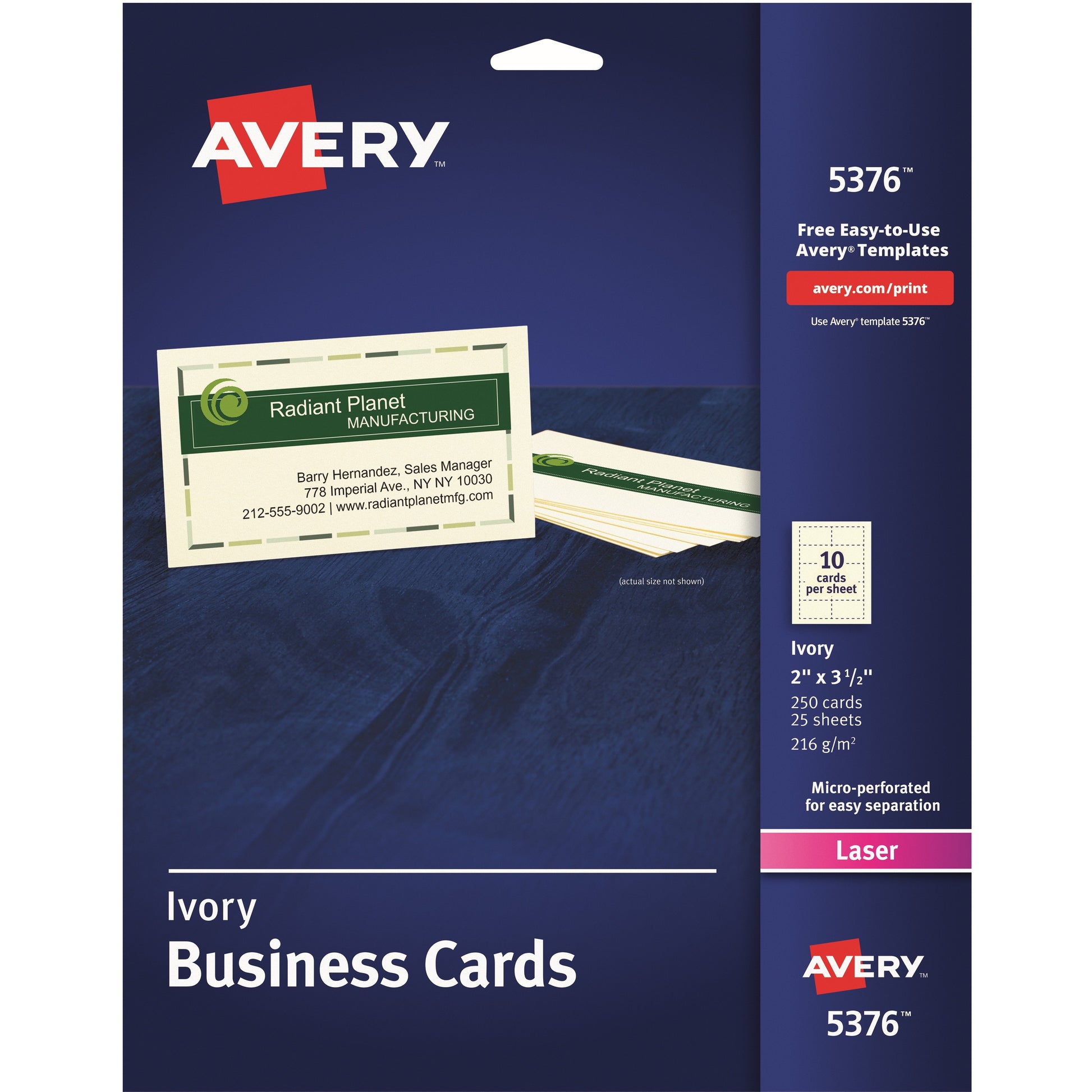 Avery&reg; Laser Business Card - Ivory
