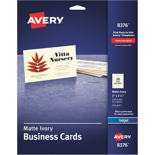 Avery&reg; Inkjet Business Card - Ivory