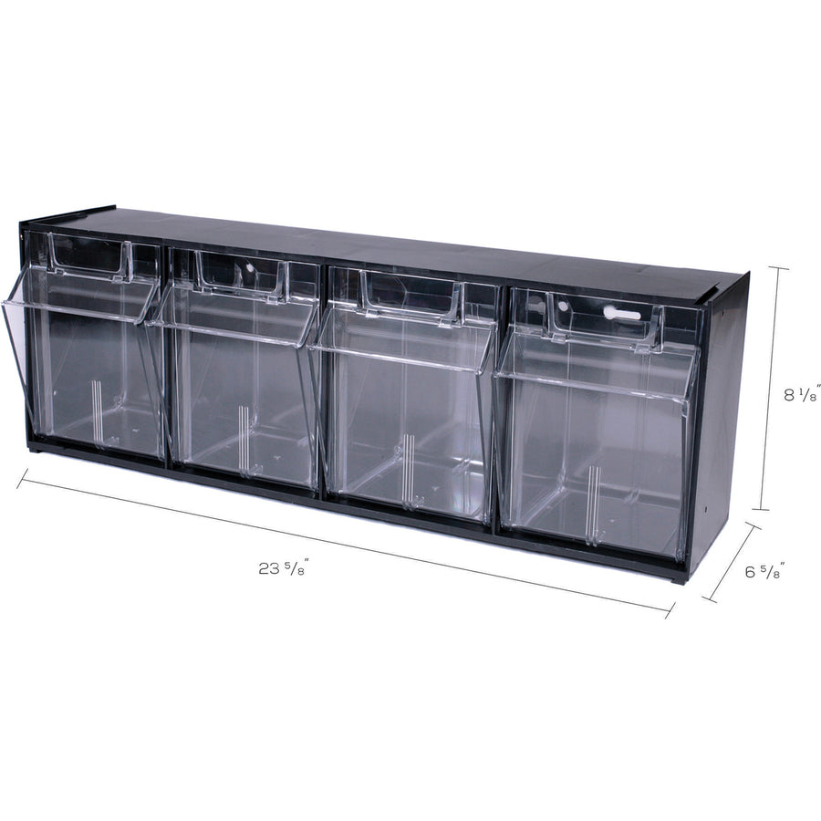 BINS INTERLOCK TILT (4) BLK/CR