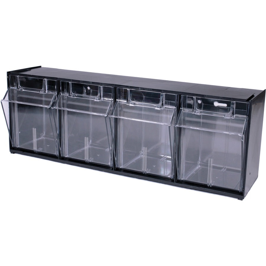 BINS INTERLOCK TILT (4) BLK/CR