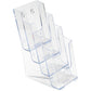 LIT HLDR LEAFLET 4-TIER *CLEAR