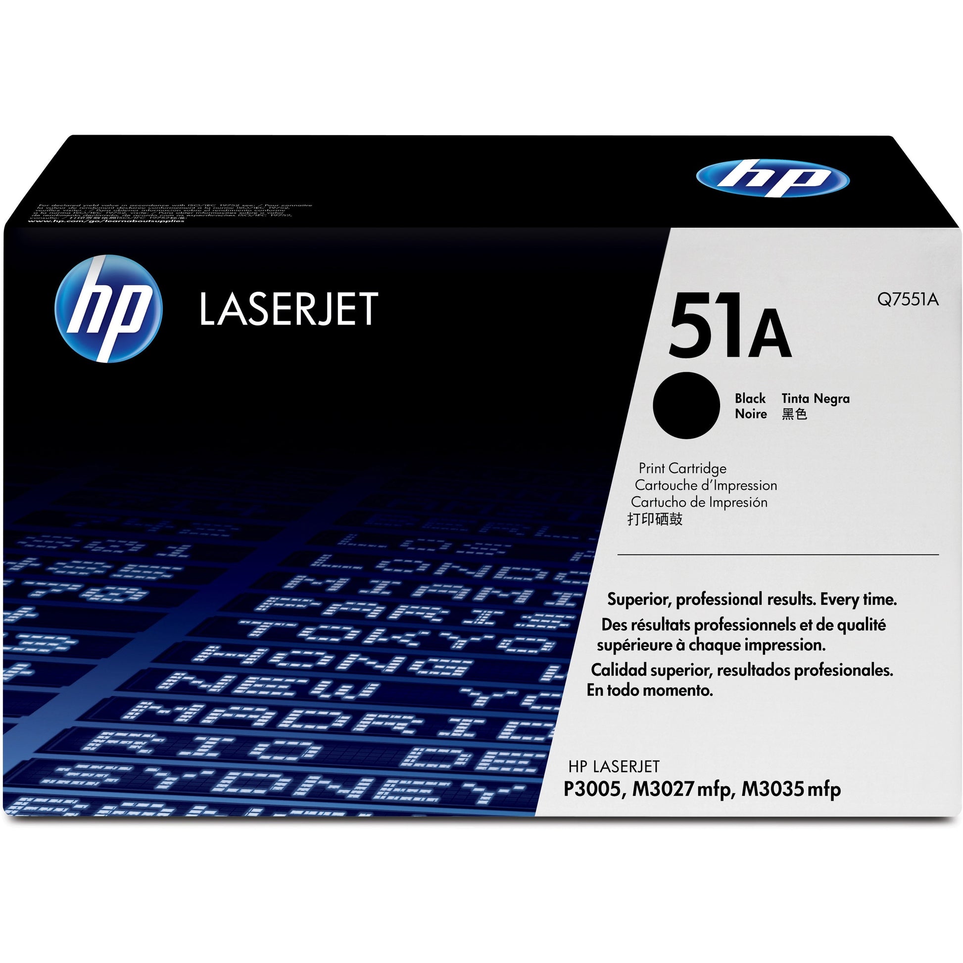 HP 51A (Q7551A) Original Laser Toner Cartridge - Single Pack - Black - 1 Each - 6500 Pages HP 51A (Q7551A) Original Laser Toner Cartridge - Single Pack - Black - 1 Each - 6500 Pages