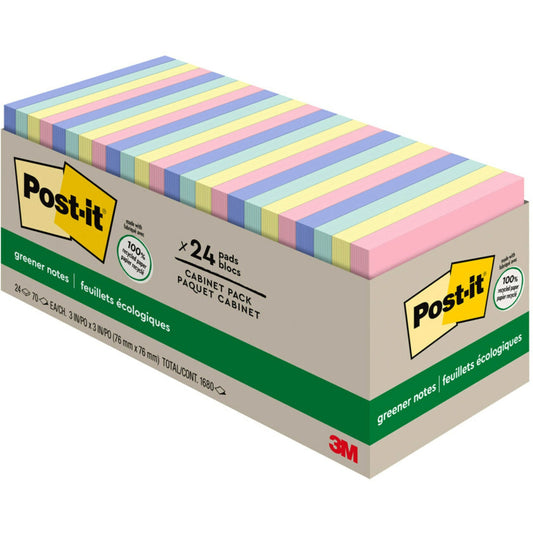 Post-it&reg; Greener Notes Cabinet Pack - Sweet Sprinkles Color Collection