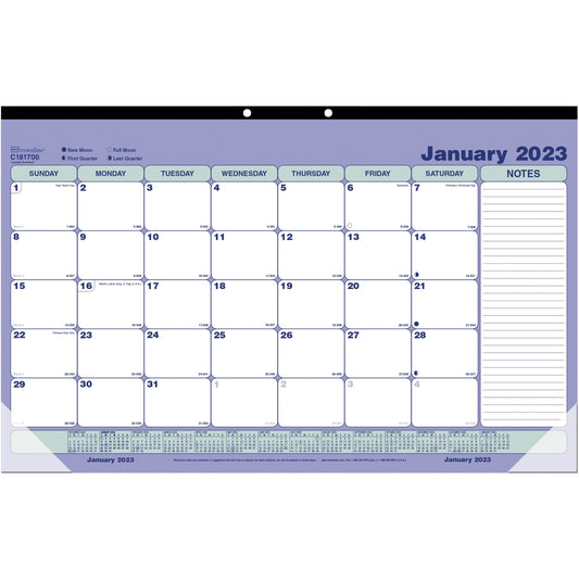 Brownline Monthly Compact Desk Pad/Wall Calendar