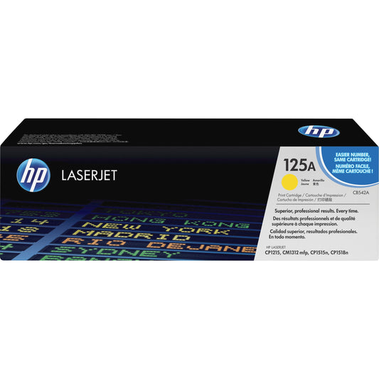 HP 125A (CB542A) Original Toner Cartridge - Single Pack - Yellow