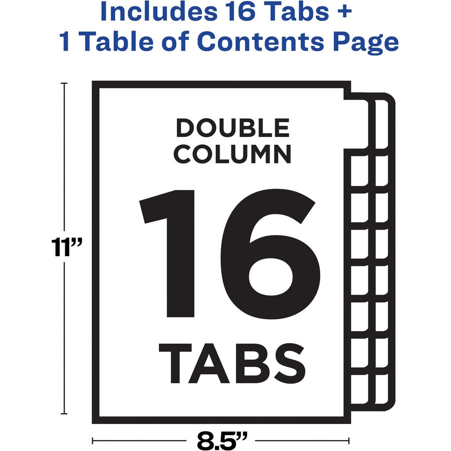 R/INDEX DBL-COLUMN 16 TABS