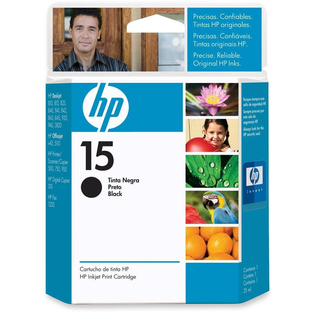 HP 15 Original Ink Cartridge - Single Pack