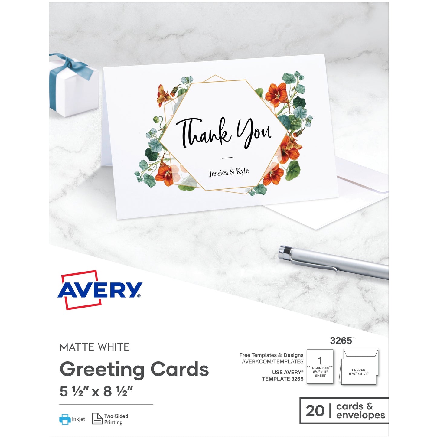 Avery&reg; Inkjet Greeting Card - White