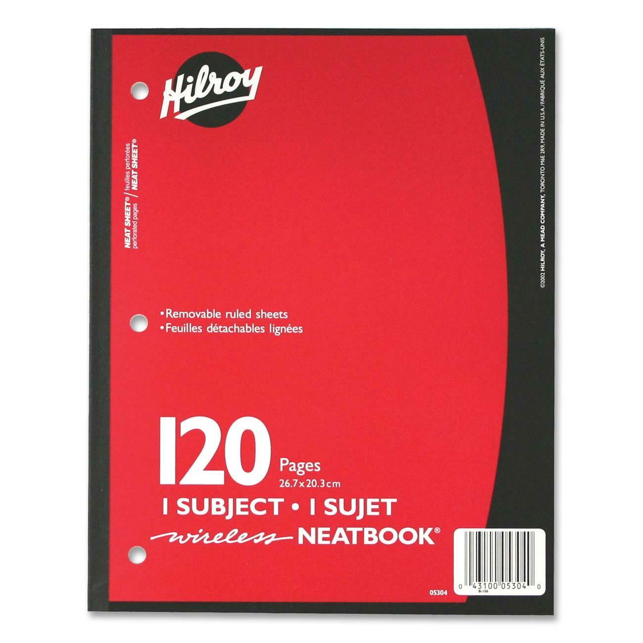 Hilroy Neatbooks One Subject Notebook