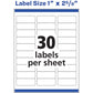 LASER LABEL 2.63x1 BULK*7500bx