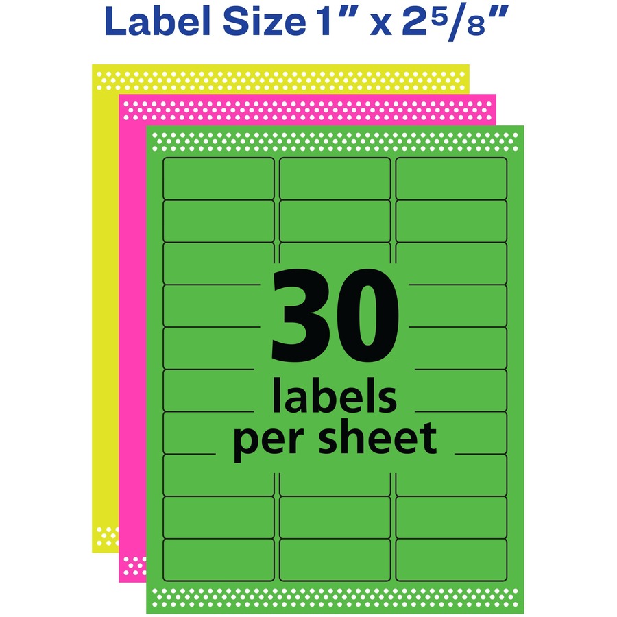 LASER LABEL 2.63x1*ASST *450pk