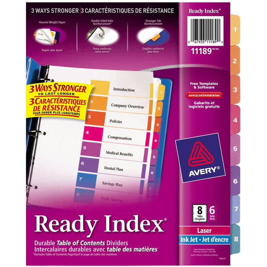 Avery&reg; Ready Index Table of Contents Dividers