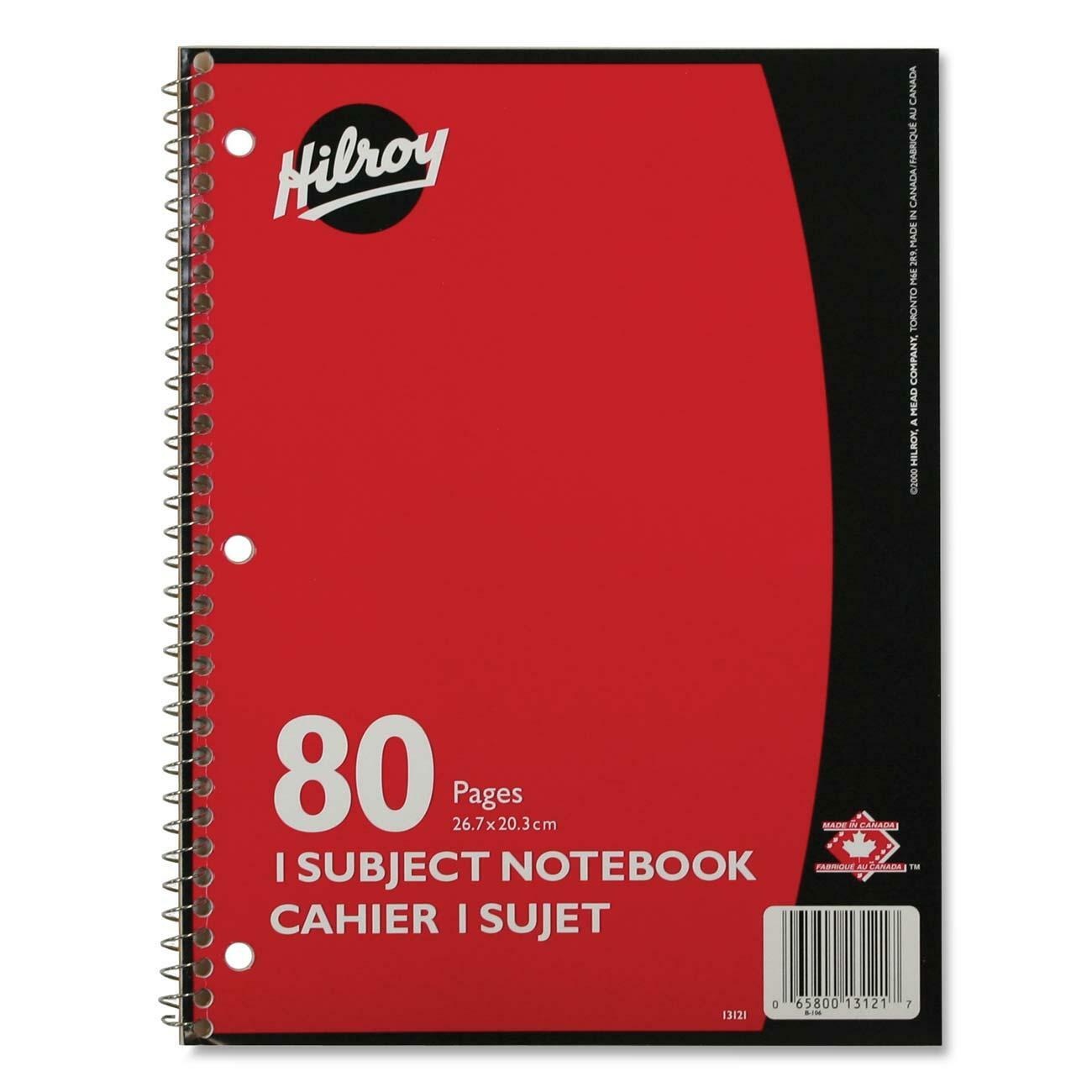 Hilroy Executive Coil One Subject Notebook