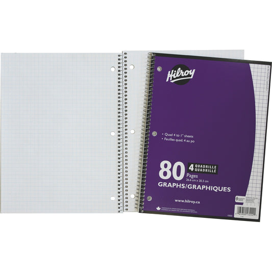 Hilroy 4:1 Executive Coil One Subject Notebook