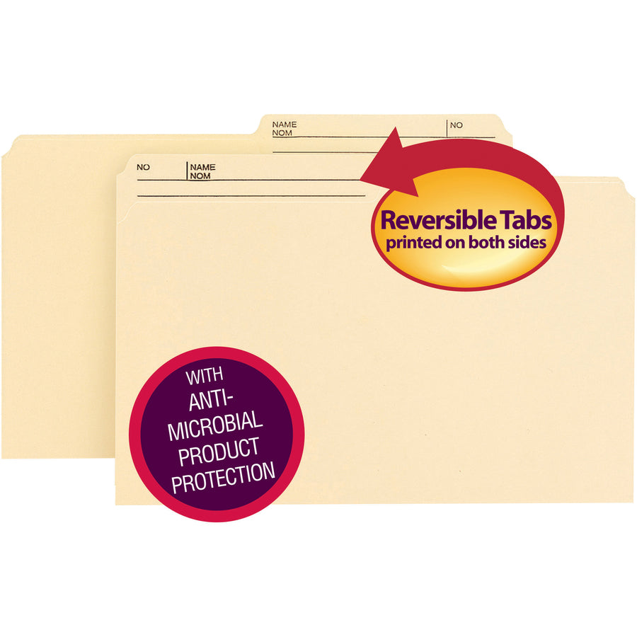 Smead 1/2 Tab Cut Legal Recycled Top Tab File Folder - 15377