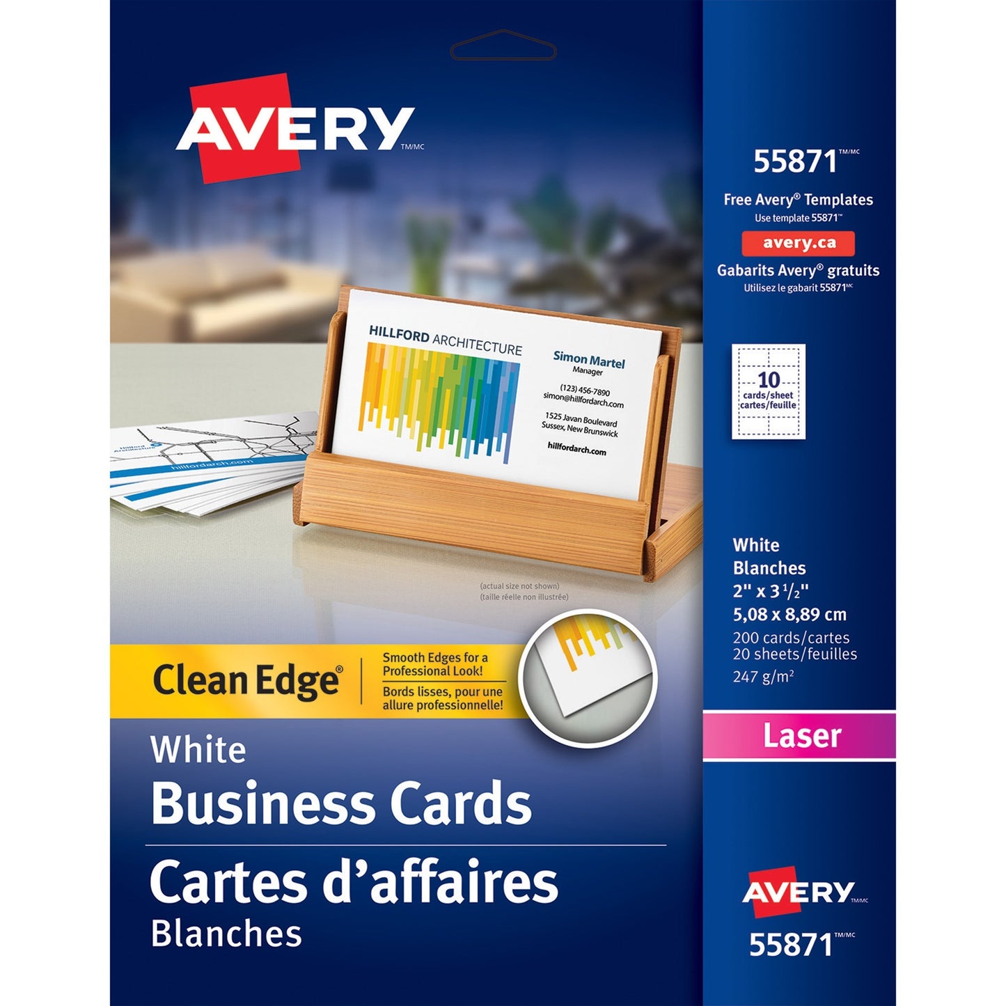 Avery&reg; Laser Business Card - White