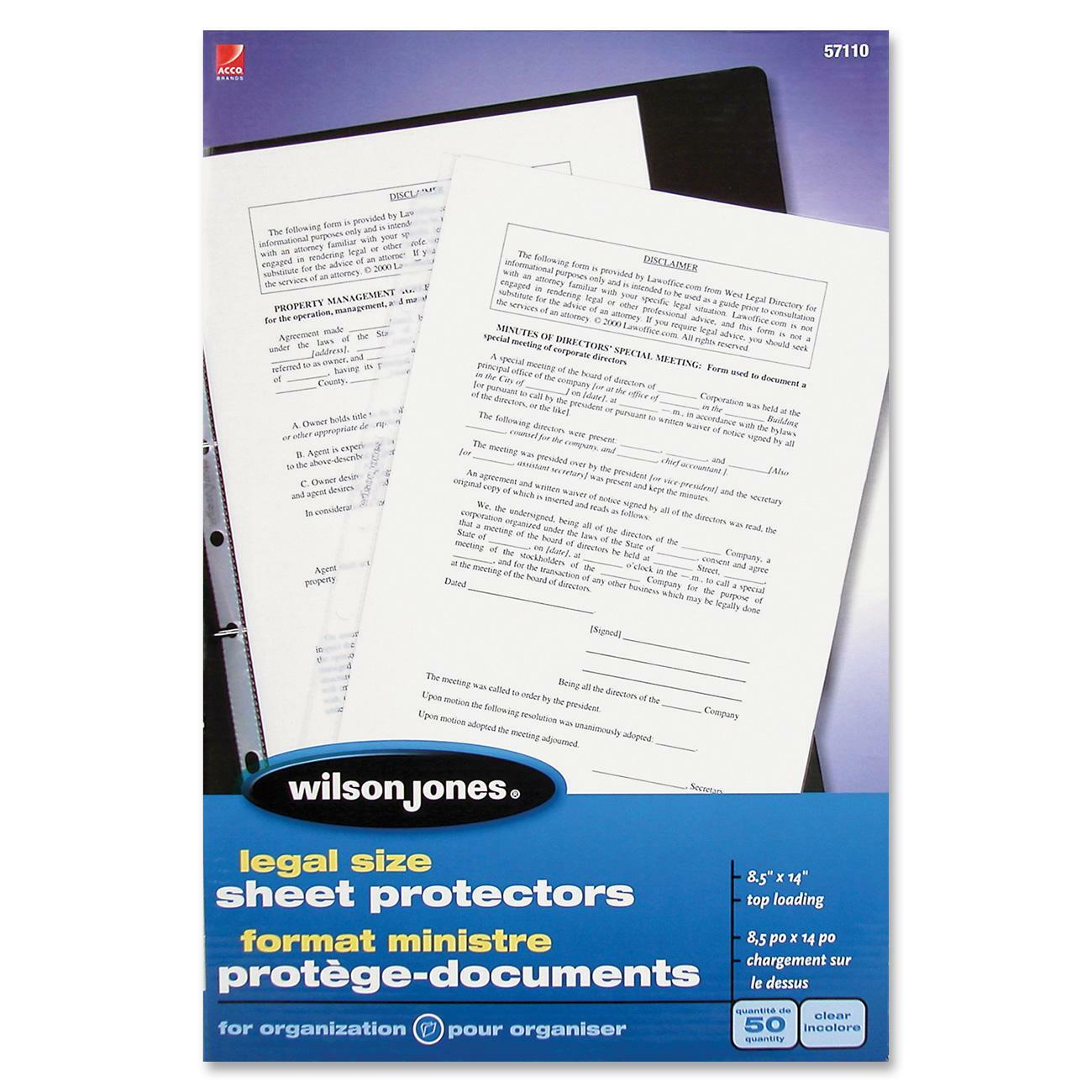 Wilson Jones Sheet Protector