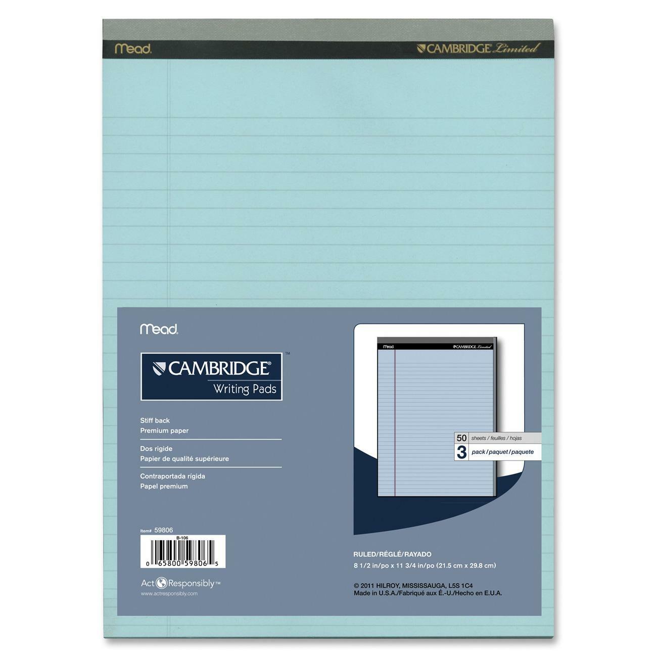 Hilroy Cambridge Perforated Colored Notepad