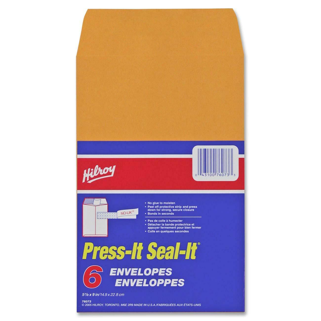 Hilroy Press-It Seal-It Self Adhesive Envelope